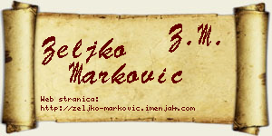 Željko Marković vizit kartica